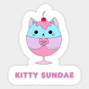 Kitty Sundae Sticker